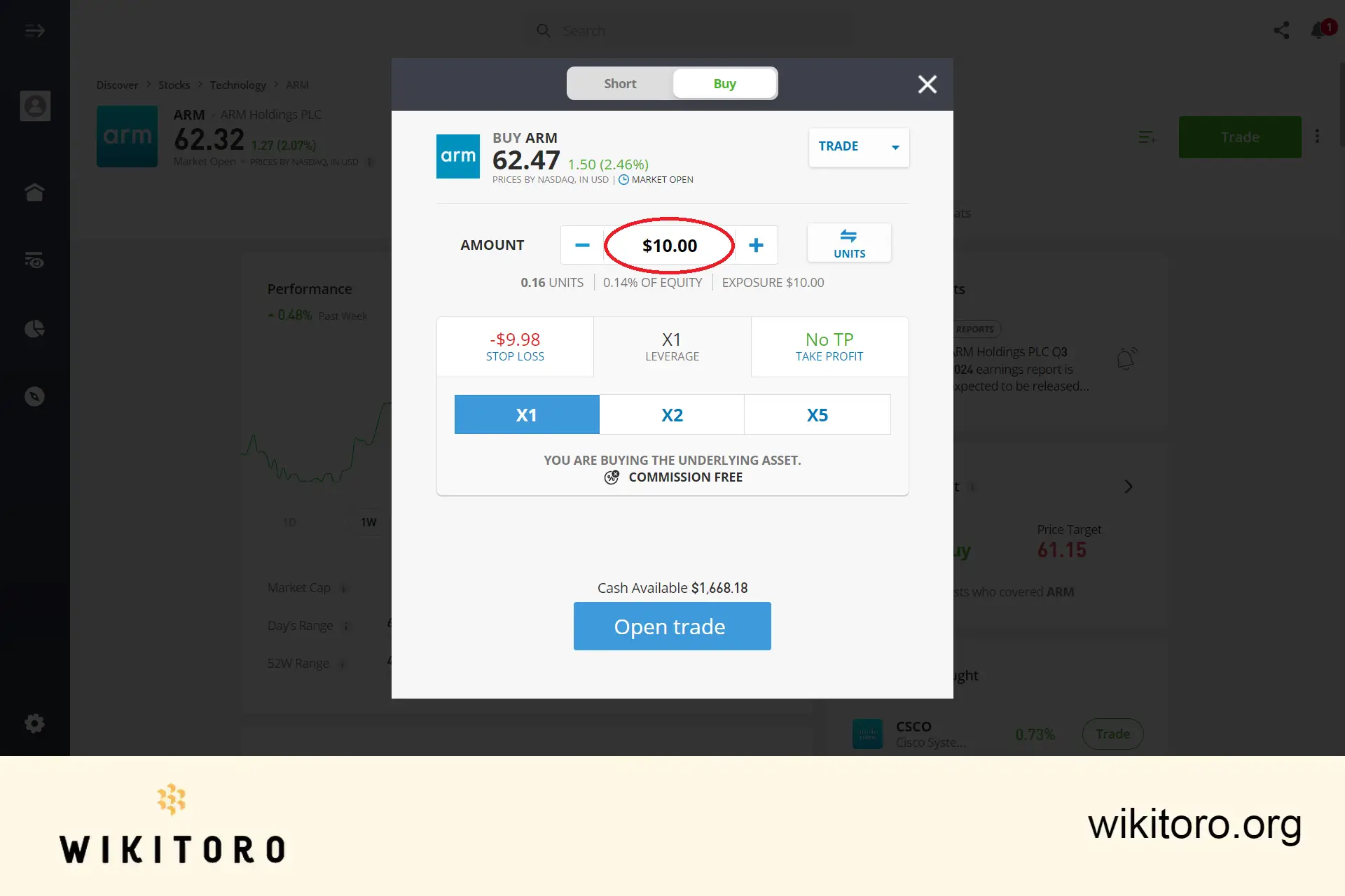 Comprar acções Arm no eToro