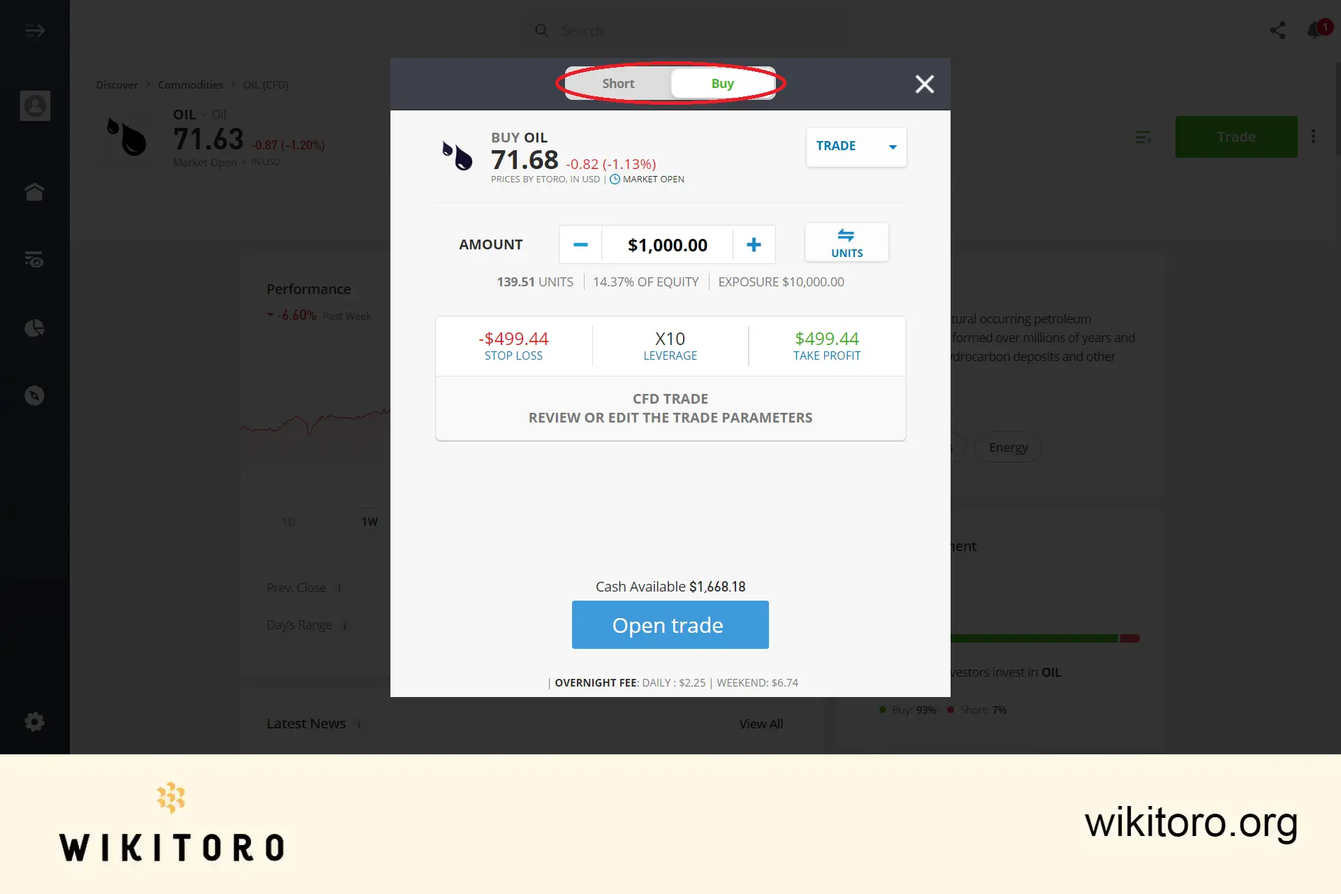 Comprar petróleo bruto no eToro